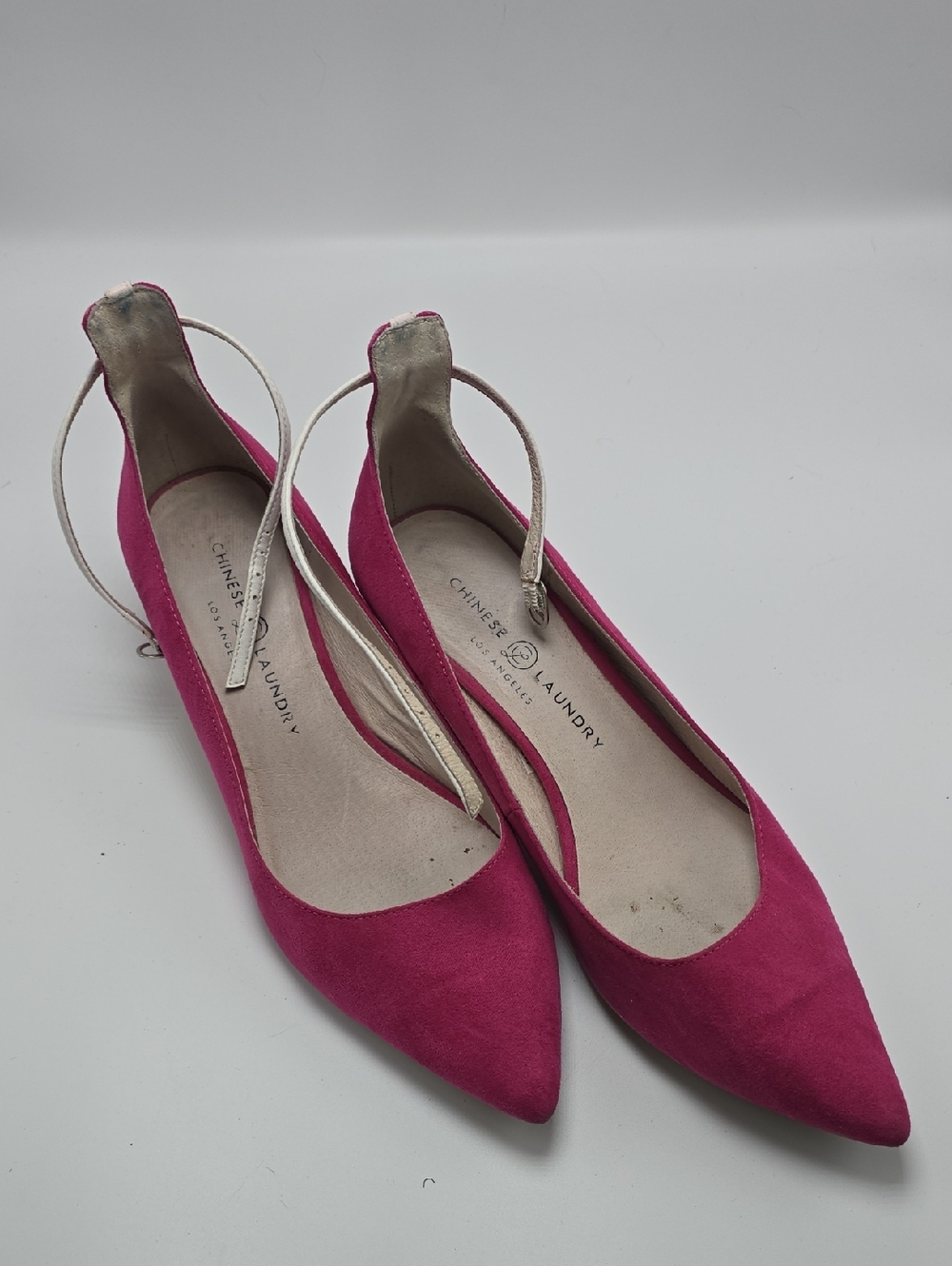 Chinese Laundry Fuchsia Pointed-Toe Slingback Flats